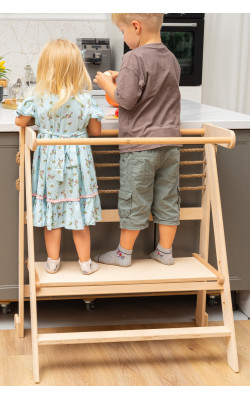 Extra Strong Double kitchen helper tower Twin kitchen helper stool Foldable