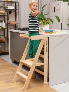 Extra Strong Montessori Learning tower, Learning Step Stool, Kitchen Helper Sturdy and Foldable
