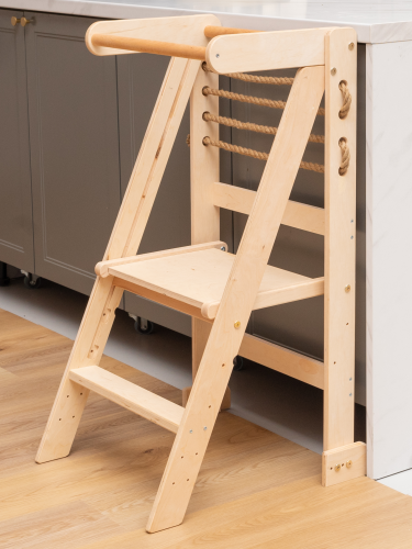 Extra Strong Montessori Learning tower, Learning Step Stool, Kitchen Helper Sturdy and Foldable